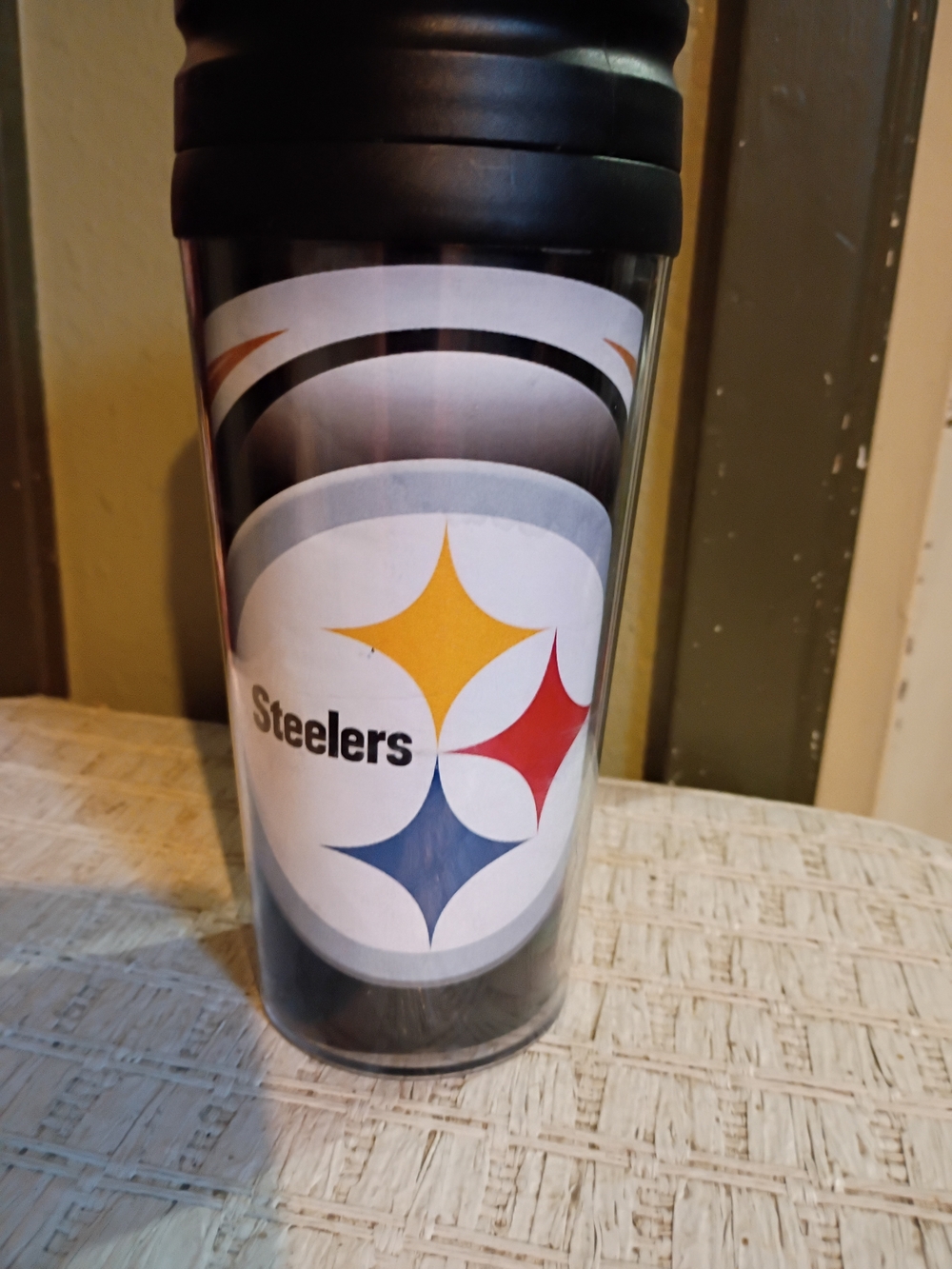 Pittsburgh Steelers Black Travel Tumbler - Insulated Drinkware